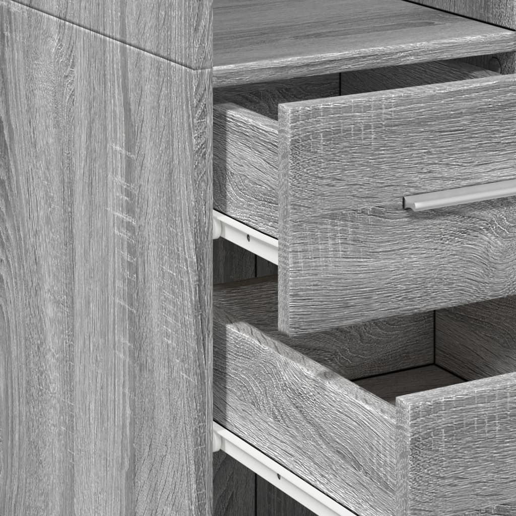 Highboard Gray Sonoma 30 x 42.5 x 185 cm Particleboard
