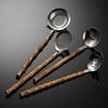 ZISIZ Stainless Steel Bamboo Handle Kitchen Utensil Set