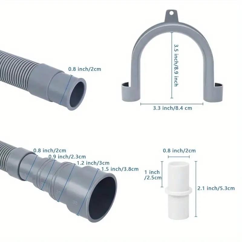 1.5/2/3 Meter Washing Machine Drain Hose Flexible Dishwasher Drain Hose Extension Kits Corrugated Washer Discharge Hose
