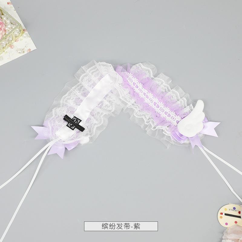 

Ручная работа Comic-Con Косплей Реквизит Аксессуары для волос Модные аксессуары Заколка Лолита Головной убор Бант Кружевная повязка на голову