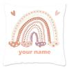 Rainbow Print Custom Cushion Cover Adult Children Personalized Name Customize Pillowcase Home Housewarming Birthday Gifts
