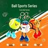 Cartoon Sports Balls Plush Keychain: Tennis, Baseball, Basketball Charm