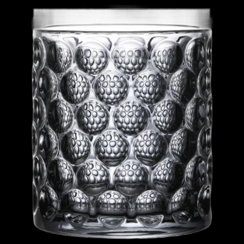 Retro Embossed Dot Glass Cup Set
