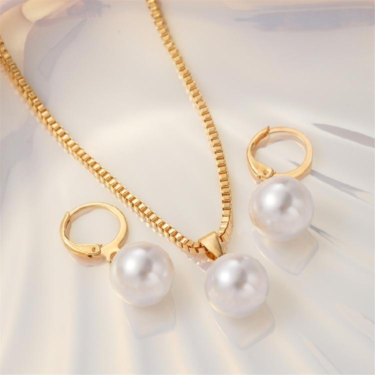Dainty Pearls Pendant Necklace And Matching Earrings Set Handmade Accessories Gift For Bridal Party Or Anniversary