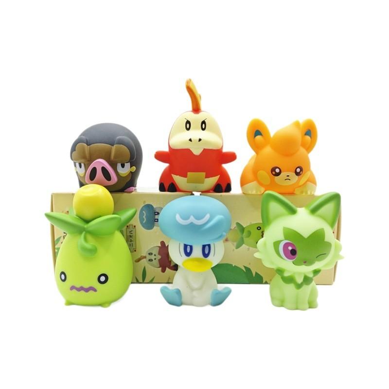 Entzückende kleine PVC-Geisterfiguren, Set in Blindboxen mit Katze und Ente aus New Leaf