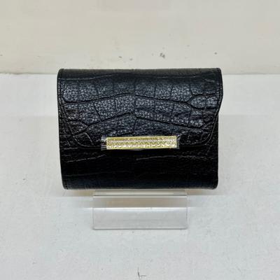 Women's Cowhide Half Wallet - Lightweight and Luxurious Crocodile Pattern - Convenient Storage Wallet - AW9165 Black
