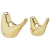 Ceramic Golden Blessing Birds Figurine for Home Decor | Living Room, Bedroom, Office Desk, Cabinets (Pack of 2, Golden)
