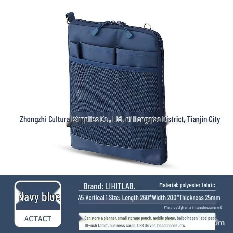 LIHIT LAB ACTACT Vertical Travel Office Document Shoulder Bag
