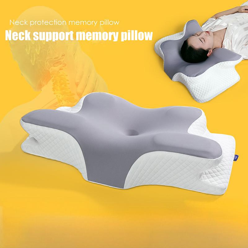 

Butterfly-Shaped Memory Foam Pillow Ergonomic Cervical Support Pillow For Neck Pain Relief