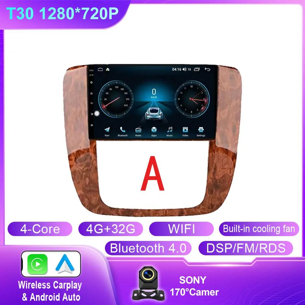 Android Car For GMC Yukon Chevrolet Tahoe Suburban 2008-2012 GPS Navigation Multimedia Player Stereo Head Unit QLED Screen 5G BT