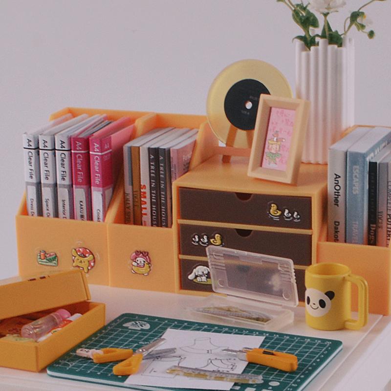 4Pcs/Set Dollhouse Simulation Learning Ruler Model Toy Mini Plastic Rulers Set Square Learning Props Children'S Learning Gifts