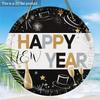 Simple Happy New Year Festival Wooden Ornament - Celebrate The New Year Sign for Front Door, Wall Hanging Decor - Ideal Festival Decor