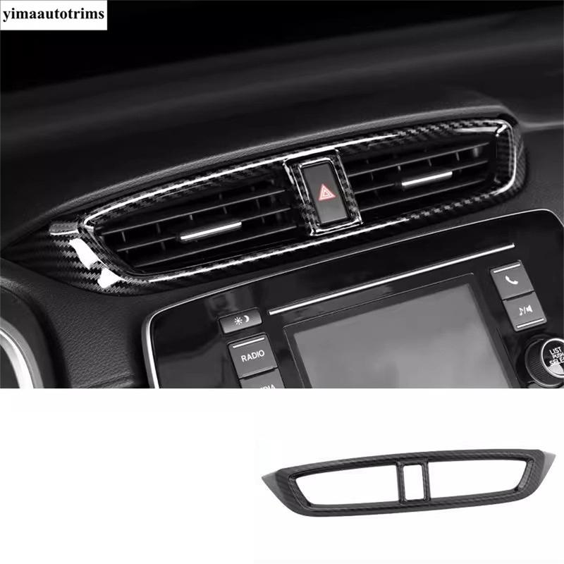 Car ABS Interior Center Middle Conditioning Air AC Vent Outlet Panel Frame Cover Trim Accessories For Honda CR-V CRV 2017 -