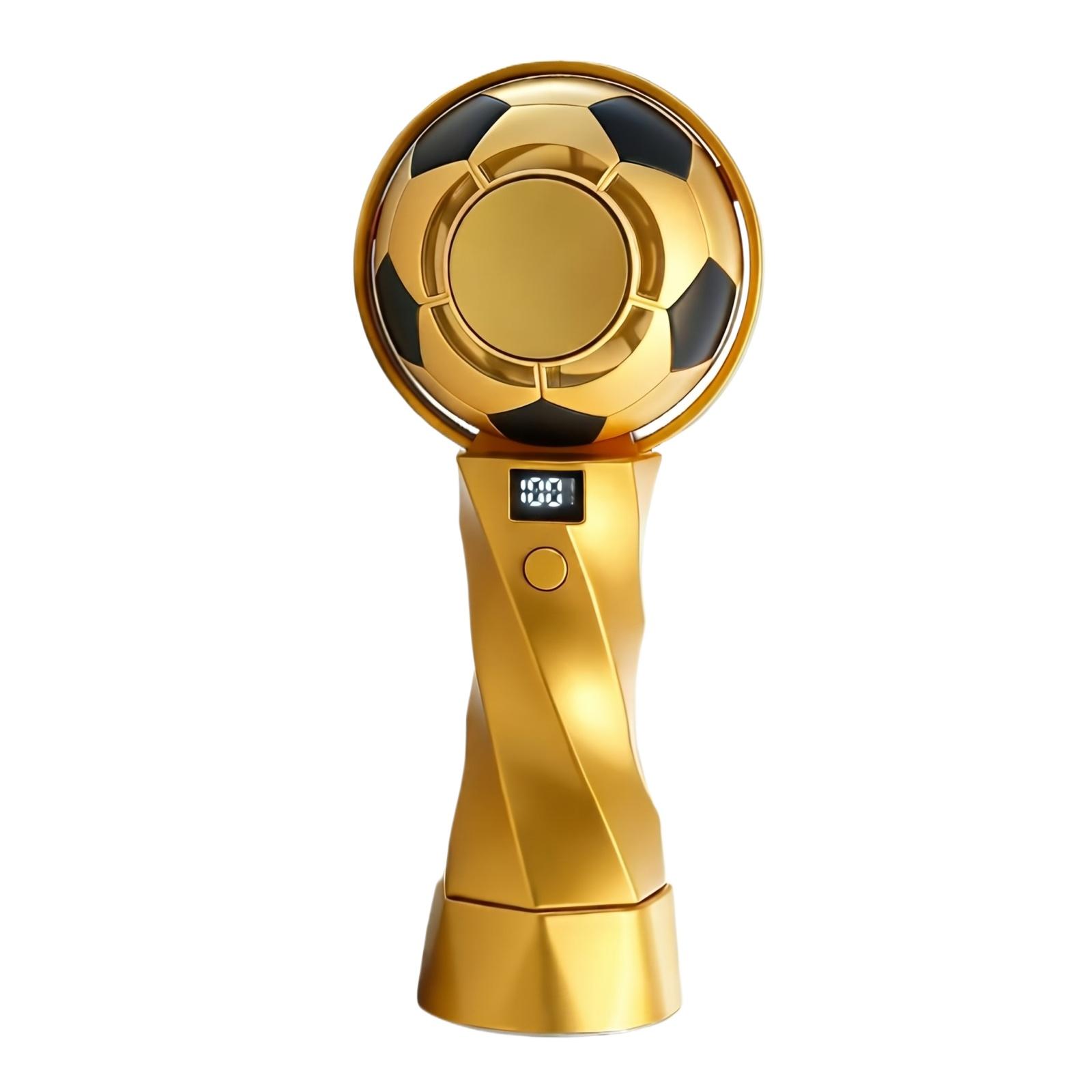 

Football-themed Handheld Fan With USB, Suitable For Desktop Use, , Brushless Motor. One Size золотой