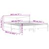 Solid Wood Bed without Mattress White 180x200 cm Pine Wood