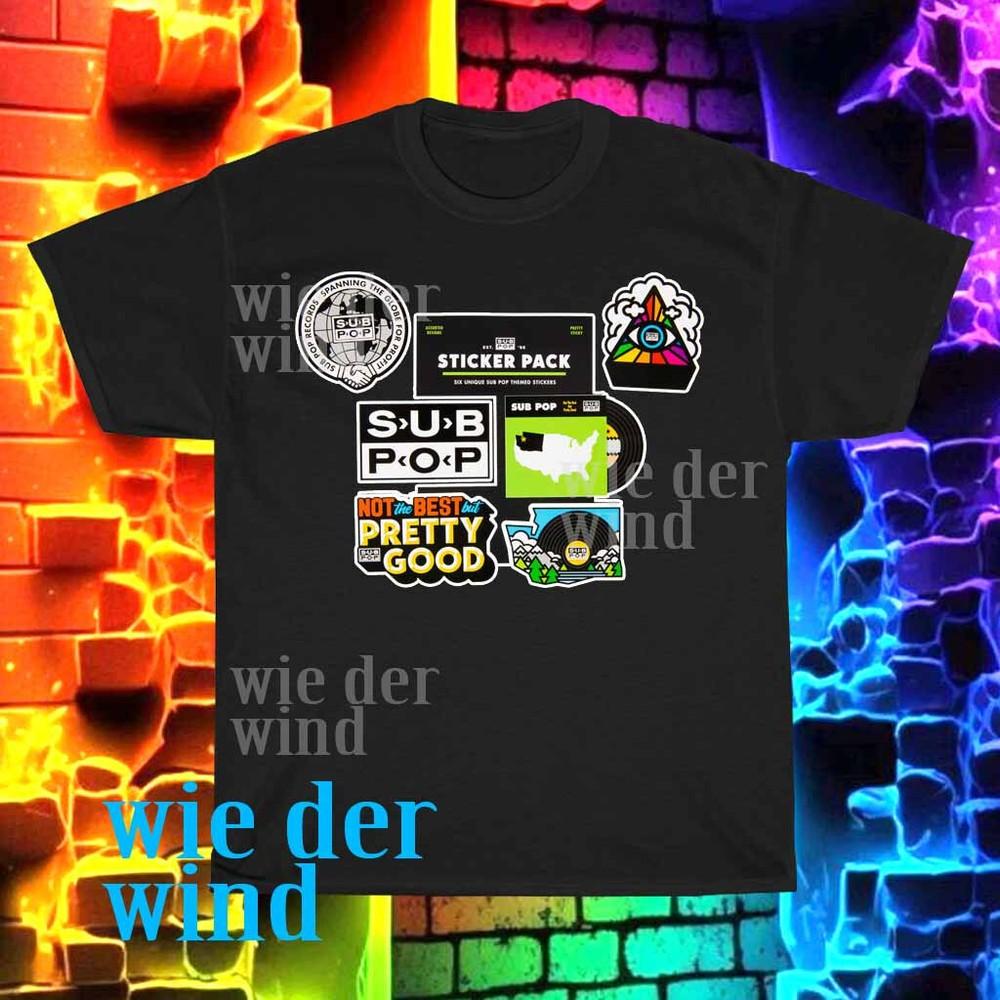 

New Sub Pop Records Label logo Men s T-shirt funny size S to 5XL XL