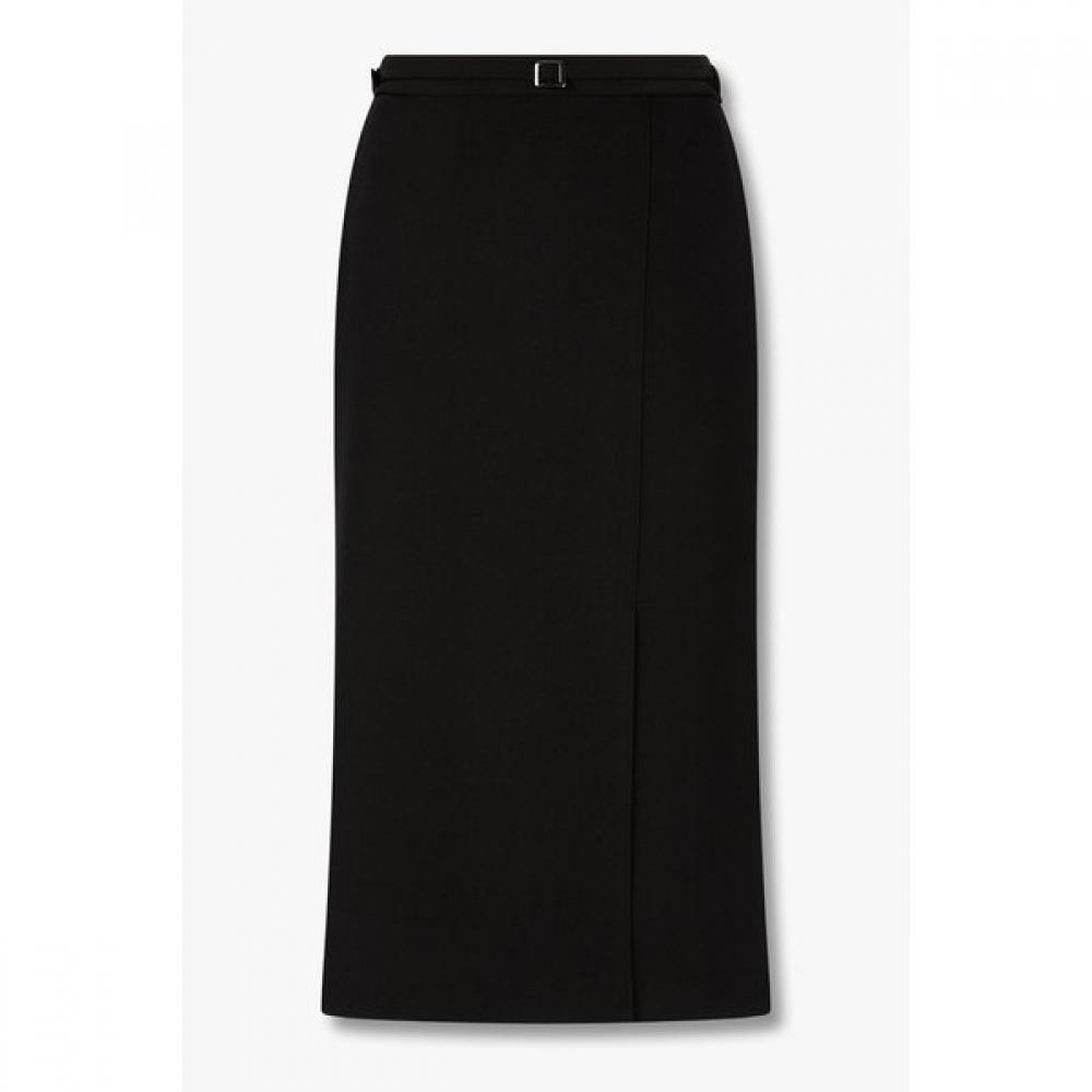 

Vov Belted Slit Straight Skirt 7156135001 blacks/M