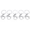 10Pcs Big Lobster Clasp Hooks Keychain Split Ring Short Chain Key Ring Diy