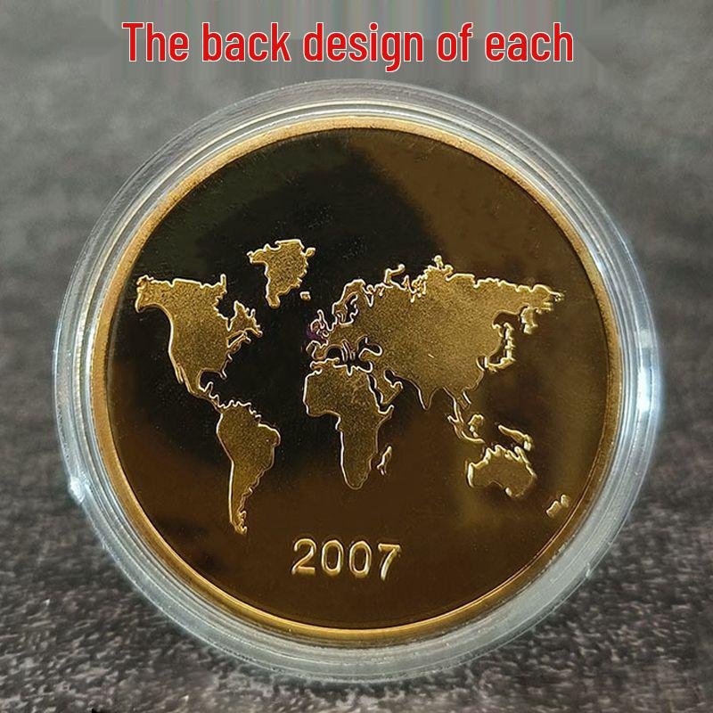 Seven Wonders Medals: Great Wall, Pyramid, Taj Mahal Commemorative Coins