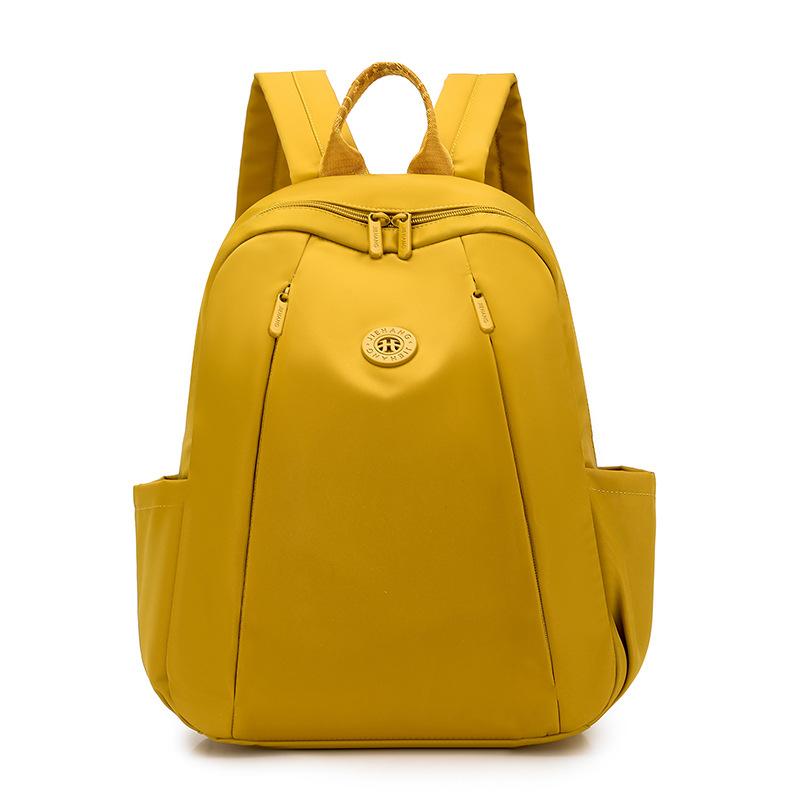 Schoolbag Backpack Women's Solid Color Simple Fashion Trend Versatile Sports Outdoor Bag Light Commuter Large Capacity Leisure Bag