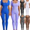 Women's Jumpsuit Autumn/Winter Square Neckline Butt-Lifting Slim-Fit Sexy Jumpsuit