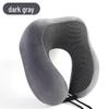 U-Shaped Ice Silk Memory Foam Neck Pillow for Cervical Support and Travel