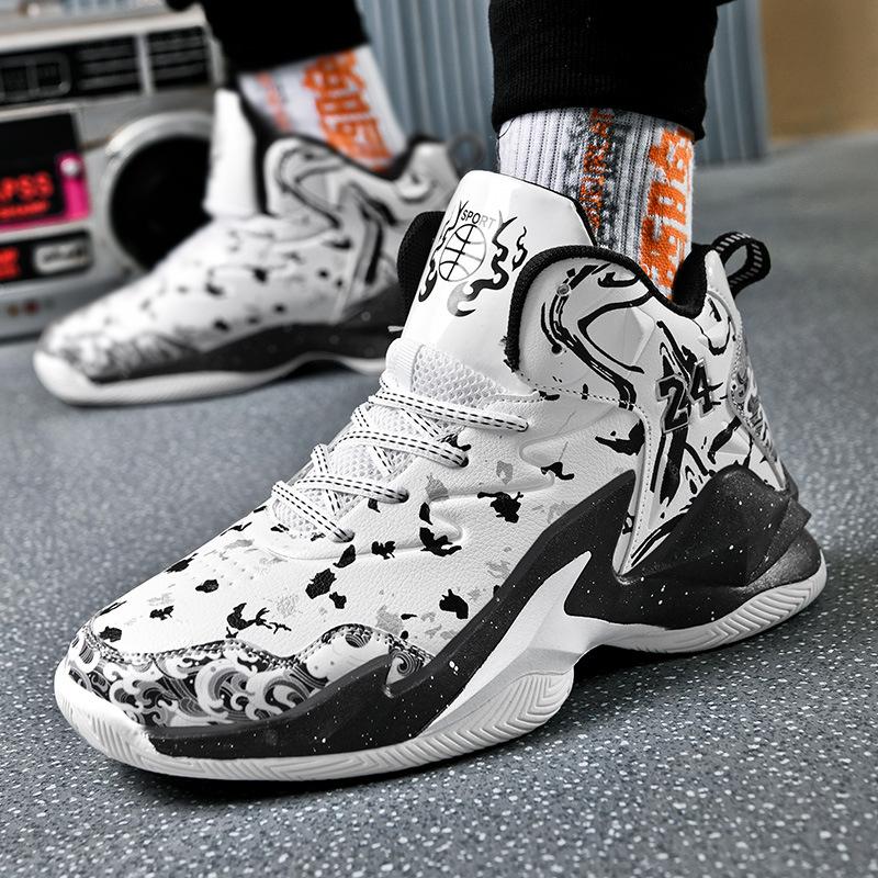 

Баскетбольные кроссовки мужские боевые ботинки молодежные кроссовки с высоким верхом старшие дети ученики средней школы дети кожаные мужские цементные кроссовки 45