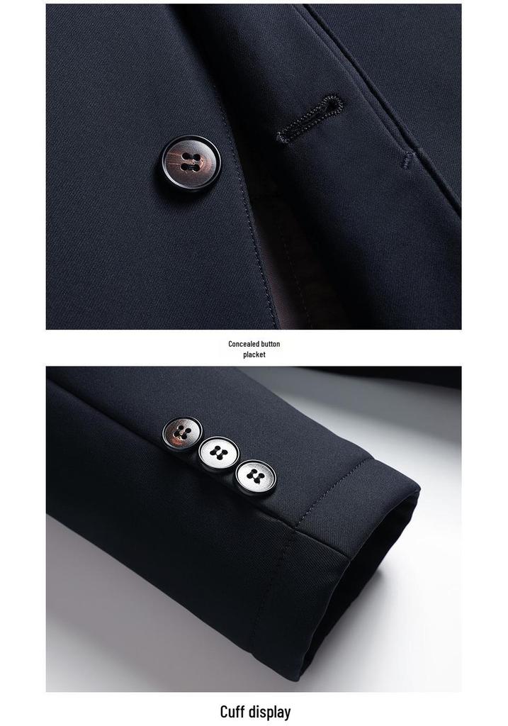 Men's Winter Thick Button-Up Cotton Jacket with Classic Lapel and Wool Filling - Warm, Plus Size Dad's Coat