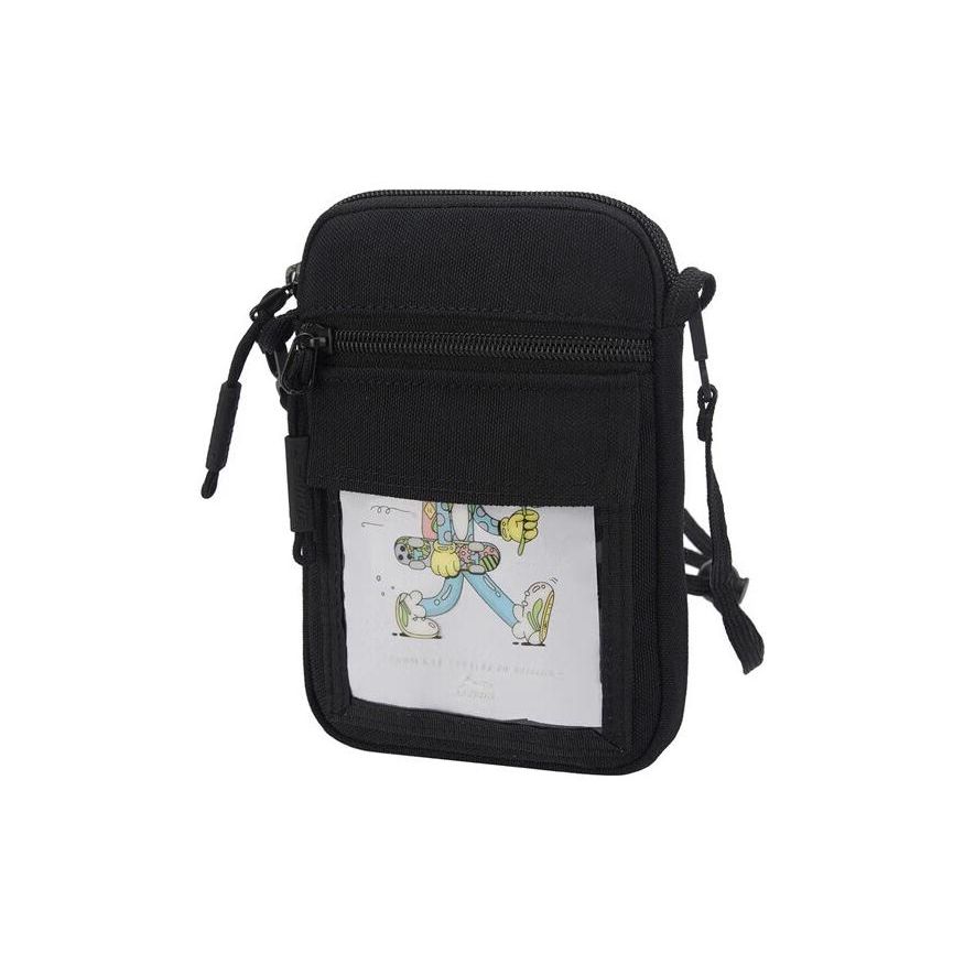 Li Ning X Steven Harrington Collaboration Zipper Canvas Crossbody Bag Unisex bags Black ABDR316-1 Black