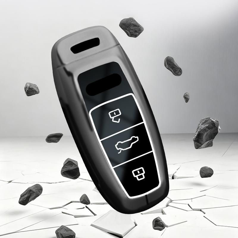 For Q8 RSQ8 A6 C8 S6 RS6 A7 S7 RS7 A3 8Y A8 D5 4N RS E-tron GT Q4 Q7 4M Alloy Car Key Case Cover Shell Fob