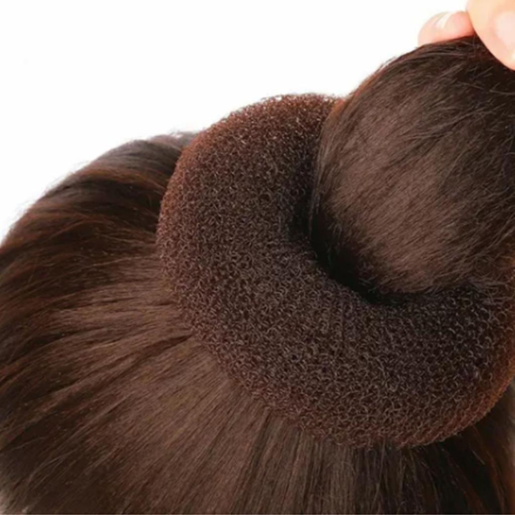 Hair Donut Bun Maker Set 7 Pieces Hair Bun Donut 10 Pieces Hair Pins and 5 Pieces Elastic Bands Hair Bun Shaper Set