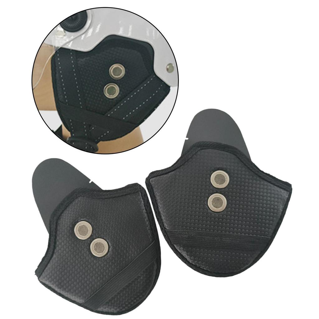 2x Náušníky na motocyklovou helmu větruvzdorné Boční kryty helmy Odolné