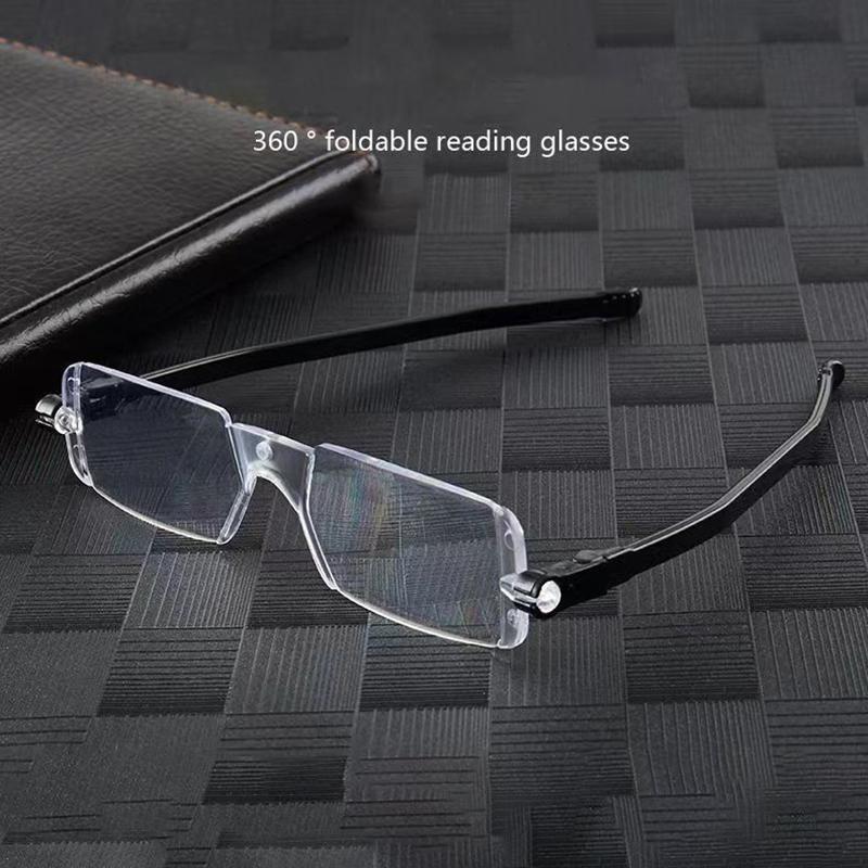 New Folding Reading Glasses 360 °Rotating Lightweight Presbyopic Eyewear Comfortable Women Foldable Reading Eyeglass Mirror Leg