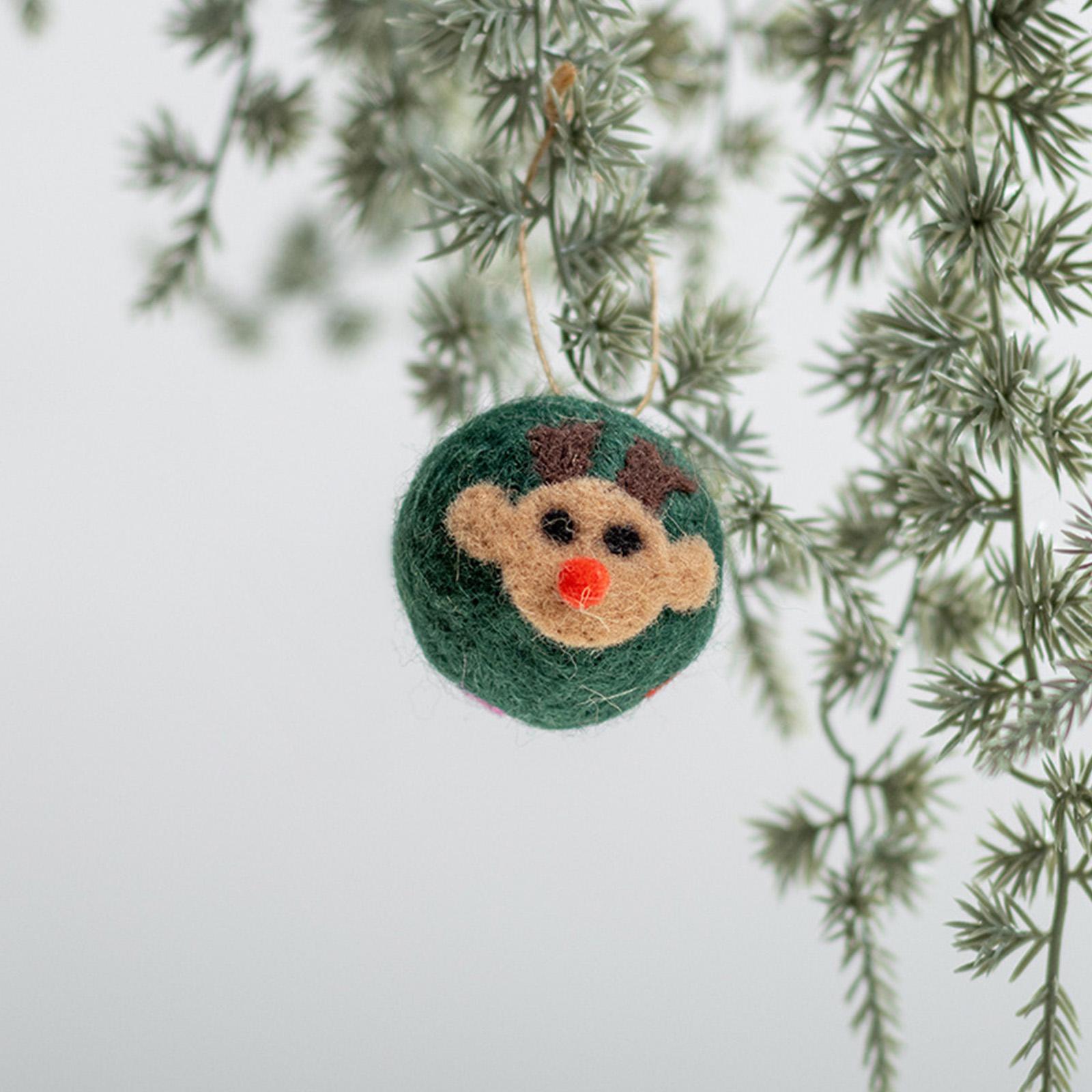 

Шерстяное украшение Сделай сам Рождественский шар для украшения праздничной елки One Size