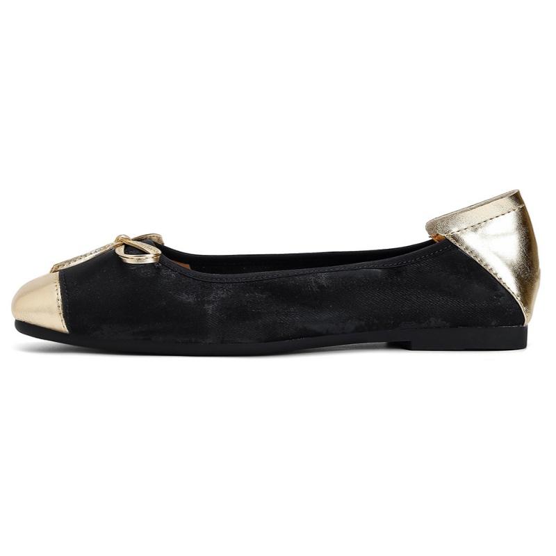 Fashion 2025 New National Style Round Toe Temperament Flat Shoes Trendy Elegant Outside Walking Shallow Mouth Women Flat Shoes