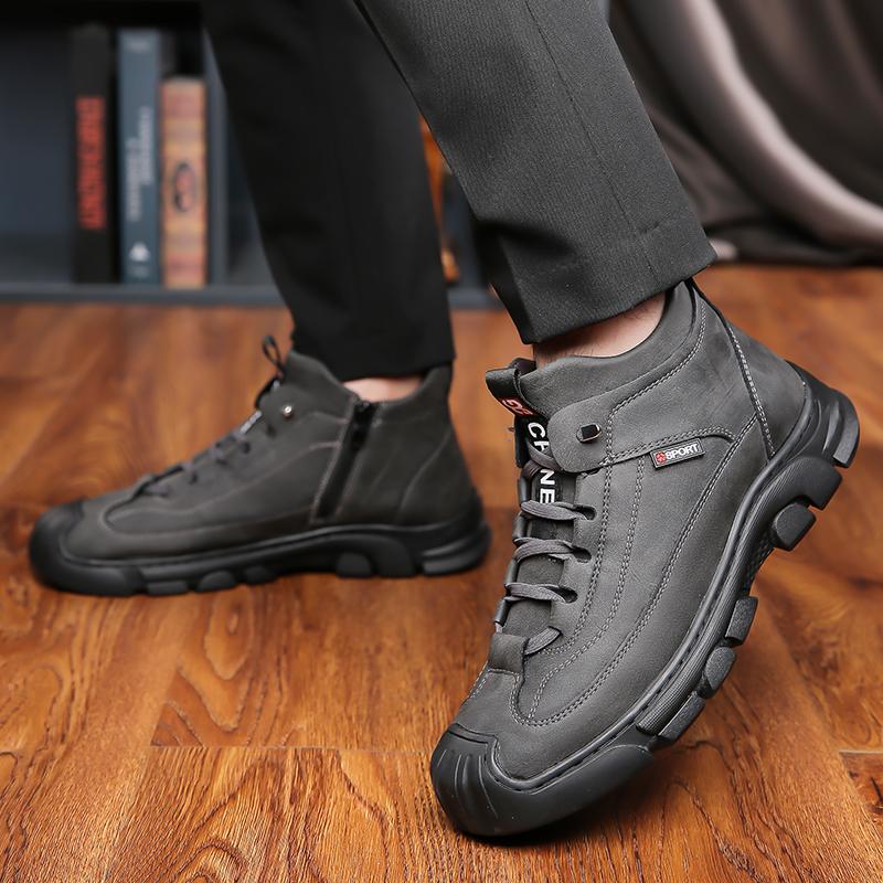 Зимняя плюшевая мужская обувь для активного отдыха — фото 5