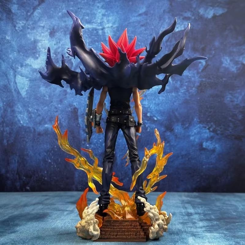 Yu-Gi-Oh! Dark Yugi Atem Action Figure Double-Headed Anime Static Statue Desktop Decor Collectible Toy Surprise Gift Anime Fans