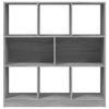 VidaXL Bookcase Sonoma Grey 97.5x29.5x100 Cm Engineered Wood 826379