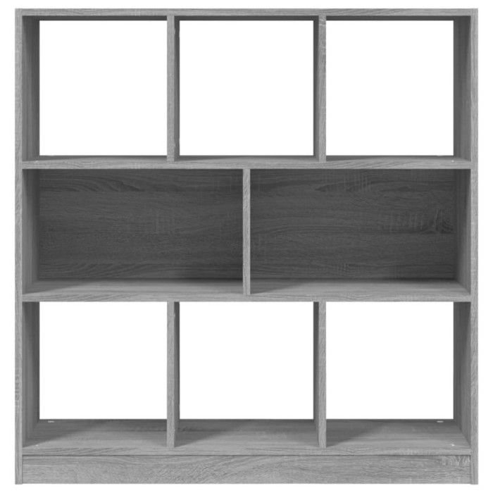 VidaXL Bookcase Sonoma Grey 97.5x29.5x100 Cm Engineered Wood 826379