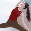 Women's New Style Red Yoga Tank Top with Chest Pads - Slimming, Bright Pilates Sportswear