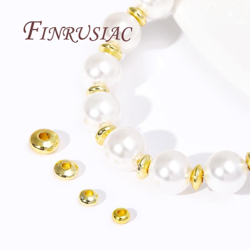 3.5mm 4mm 5mm 6mm Spacer Beads 18K Gold Plated Separator For Beads,Bracelets Beads Accessories,DIY Jewelry Making Supplies