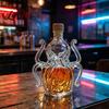 Whiskey Storage Bottle Octopus Decanter Glass Decorative Liquor Bottle 320ml Sealing Decanter Multi-Purpose for Spirits Men Dad Home Bar Lead-free