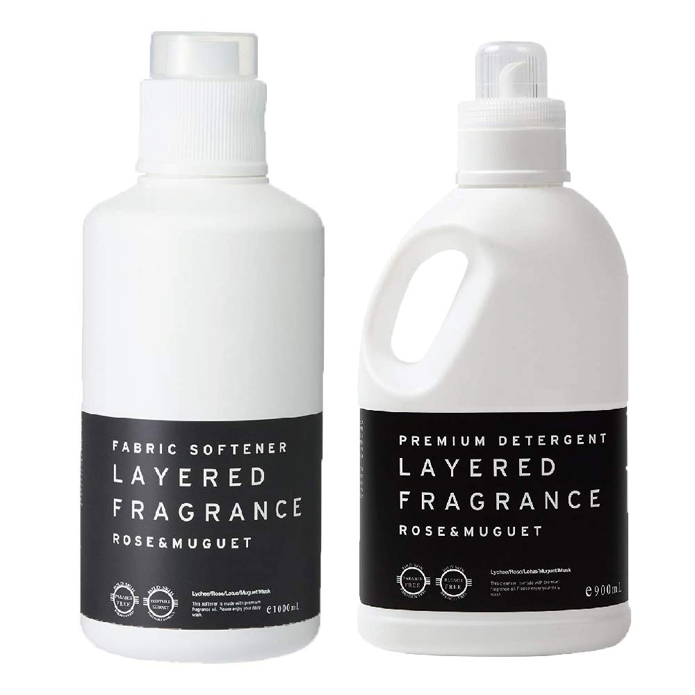 

Layered Fragrance Fabric Detergent and Softener Set, Rose & Muguet