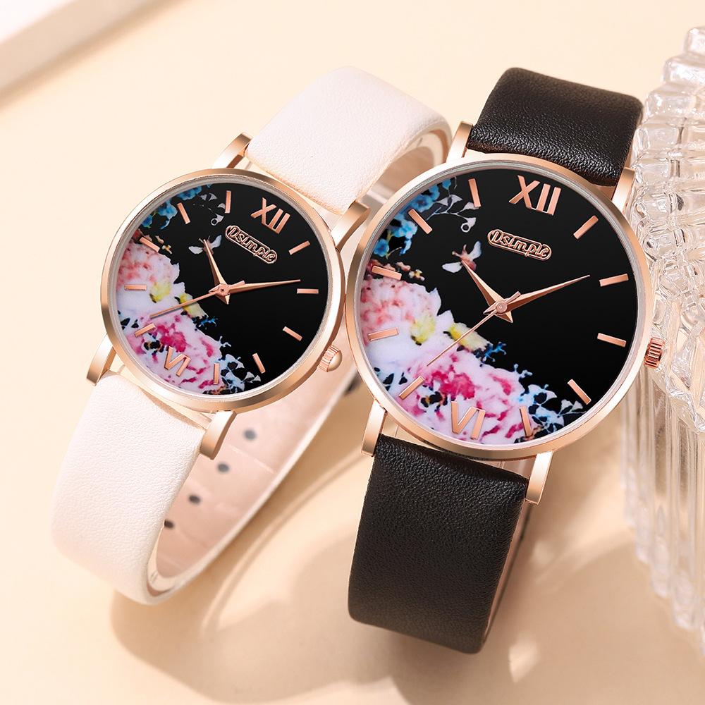 

Модний парний годинник Шкіряний ремінець Чоловічий кварцовий годинник Елегантний модний жіночий годинник Годинник студентський L чорний