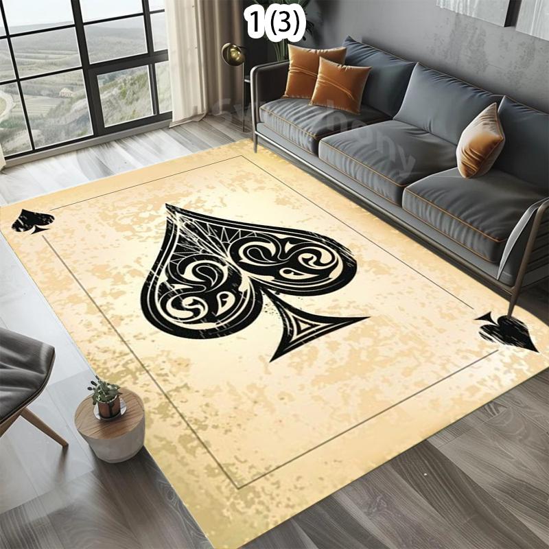 

Make Old Poker Card Printed Carpet Red Peach A Printed Carpet Bedroom Living Room Kitchen Decoration Rug 40X60cm