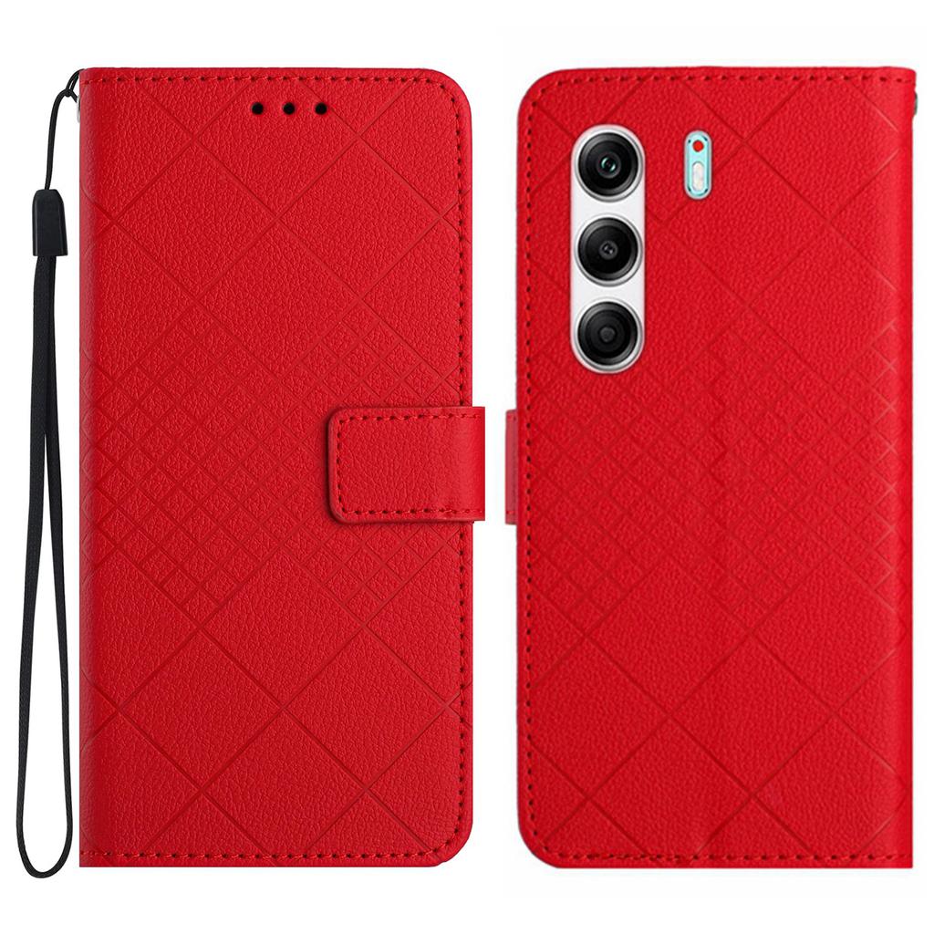 For TECNO Camon 40 4G Case Wallet Imprint PU Leather Flip Folio Phone Cover