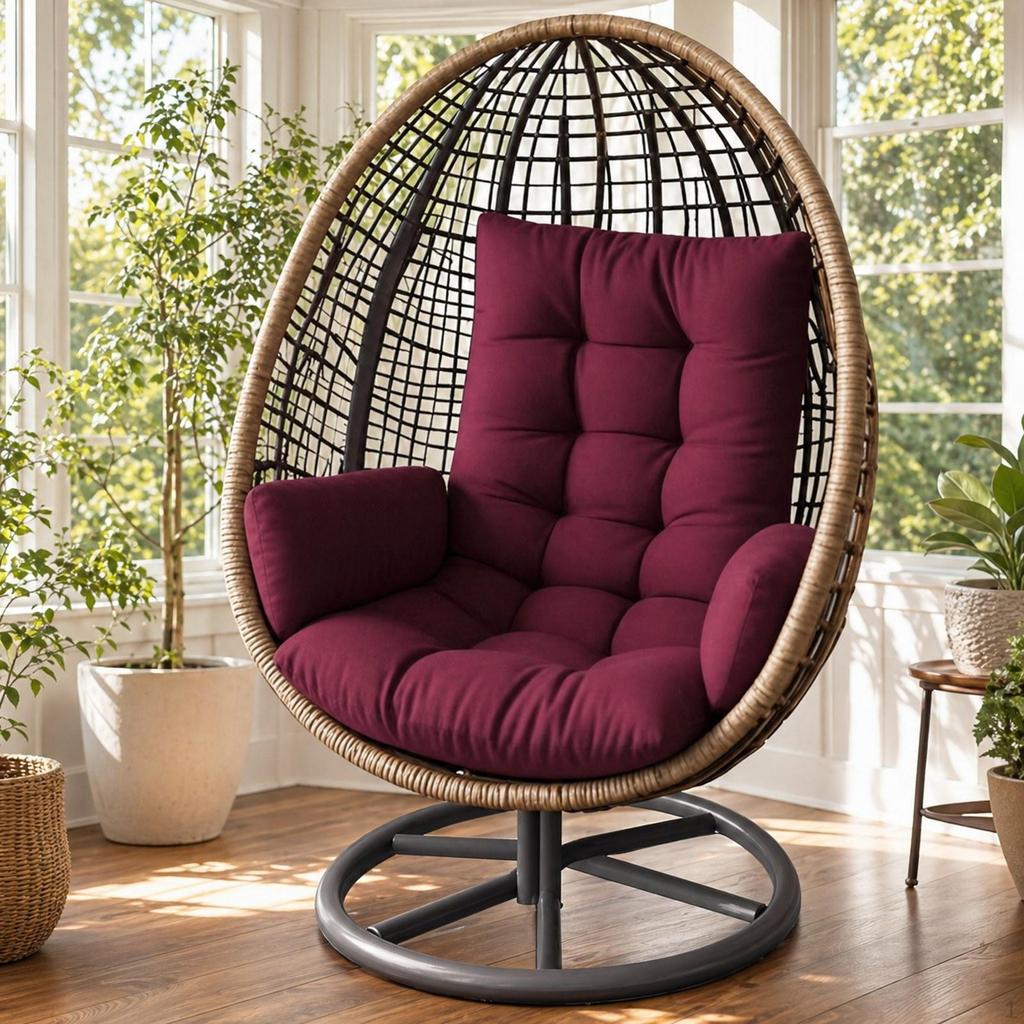 Swing Chair Cushion Egg for Outdoor Patio Hanging Garden