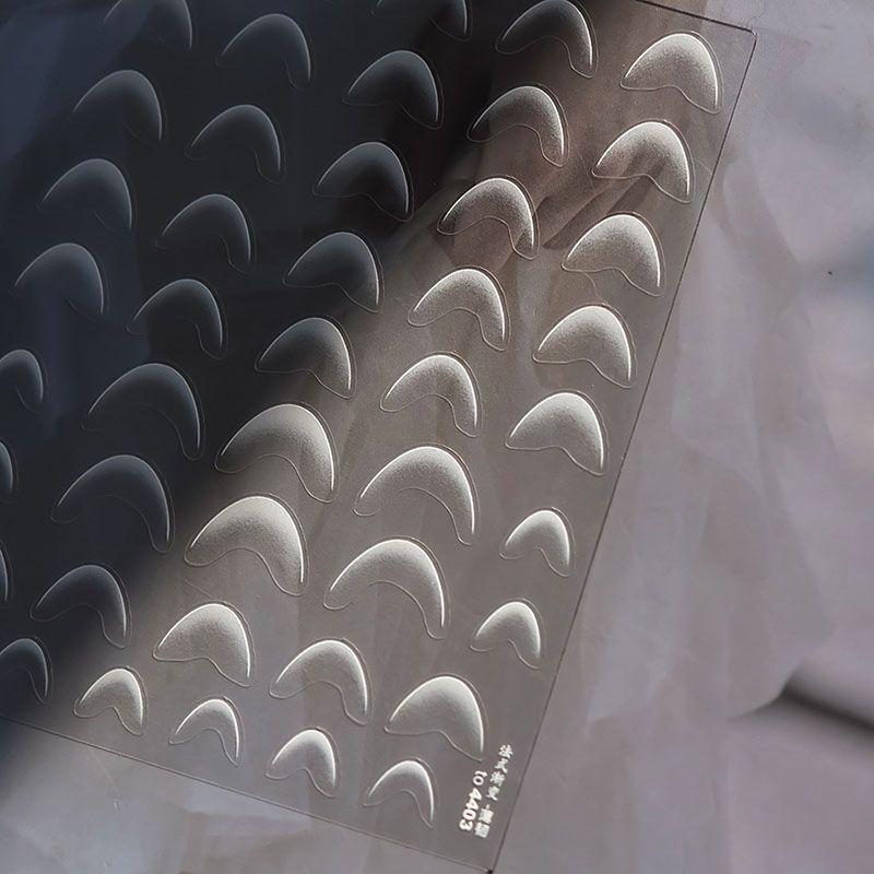 

French White Gradient Nail Sticker Tomoni Thin Tough Transparent Curved Line Nail Sticker Blooming Decorations French medial gradient 4403