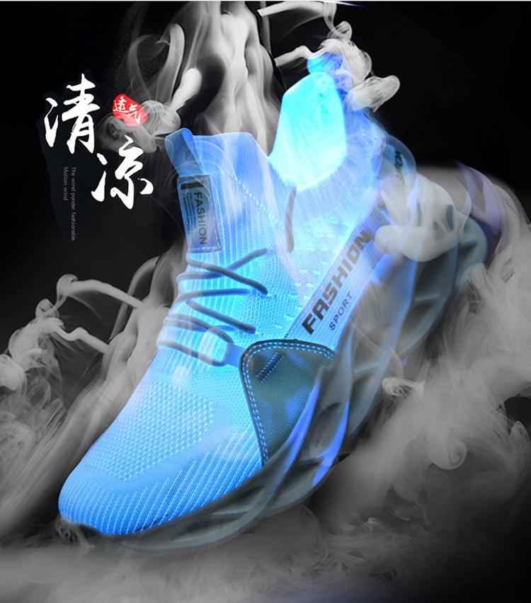 2025 Autumn Plus Size Men's Trendy Korean Style Flyknit Mesh Running Shoes