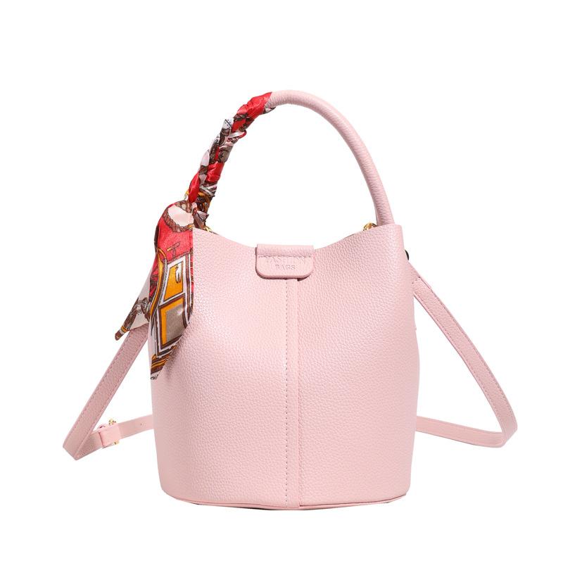 Fashion handbag, foreign style bucket bag, women's spring new textured shoulder bag, foreign style popular messenger bag